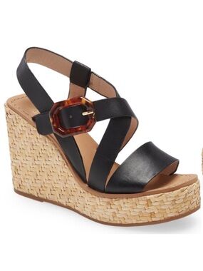 Louis et Cie Palina Platform Wedge Leather Sandal